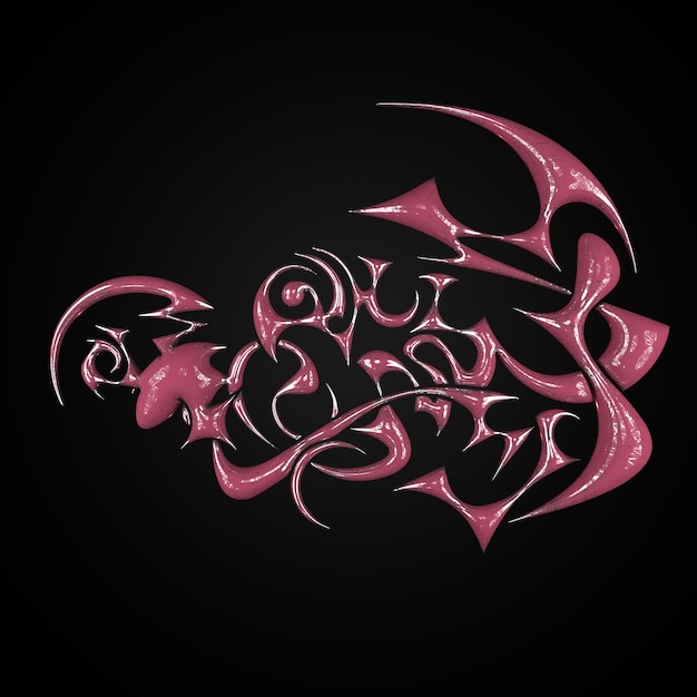 Diseño de renderización tribal en 3D