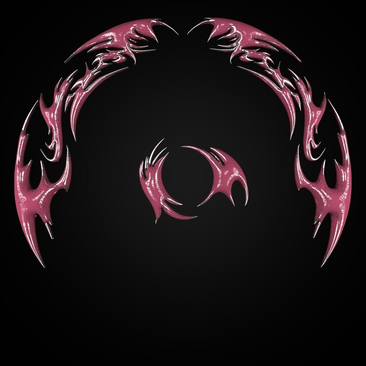 PSD diseño de renderización tribal en 3d
