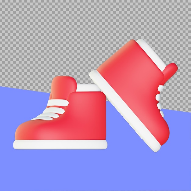 Diseño de representación de zapatos de niño 3d aislado