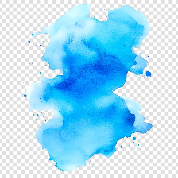 PSD diseño de salpicaduras de acuarela azul vibrante para el fondo