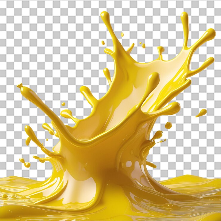 PSD diseño de salpicaduras y fusión de queso líquido en vector de fondo transparente