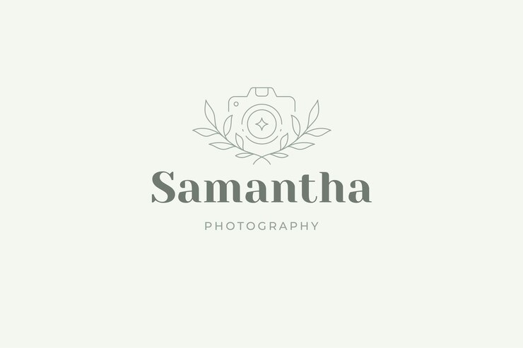 PSD diseño sencillo de tarjeta de visita de fotógrafo profesional con lugar para el logotipo artístico de la línea de texto