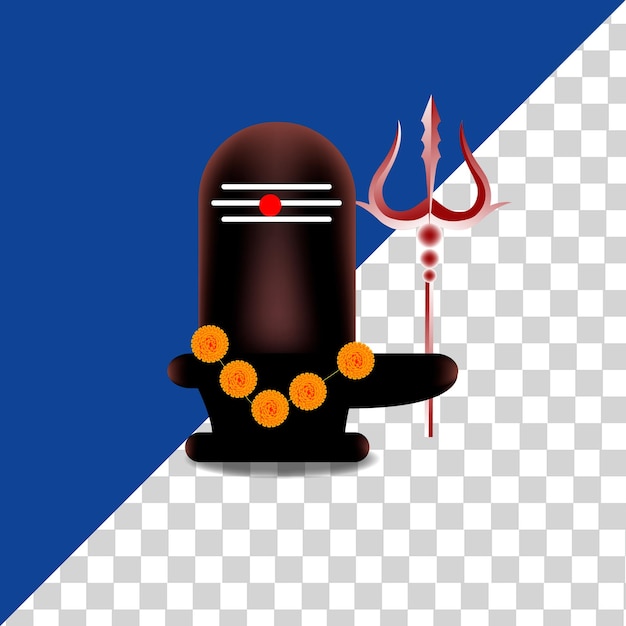 diseño de shiv lingam para la tarjeta del festival de maha shivratri PNG