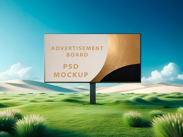 PSD diseño simulado de cartel publicitario psd