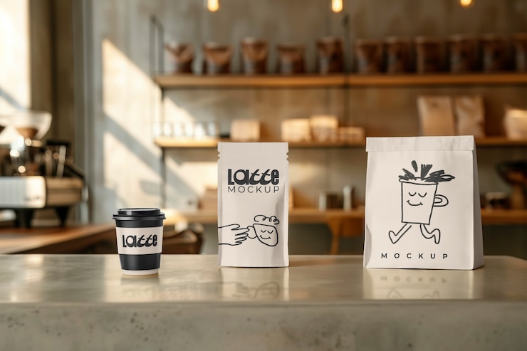 PSD diseño simulado de la celebración del día internacional del café