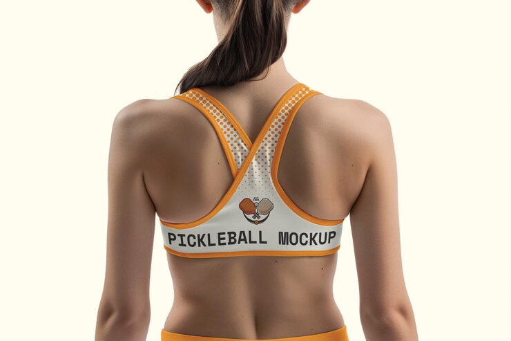 PSD diseño simulado de ropa deportiva para pickleball