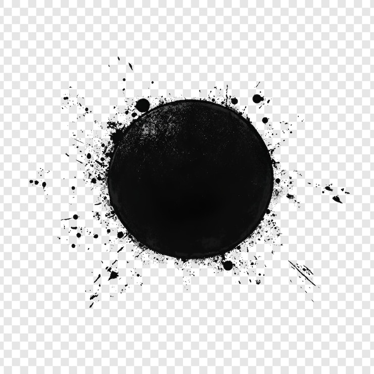 PSD diseño de splat abstracto de círculo negro
