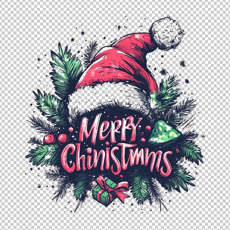 PSD diseño de sublimación de feliz navidad fondo transparente aislado