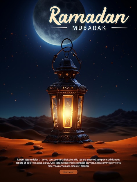 Diseño de tarjeta de felicitación de ramadán de lujo islámico con fondo islámico