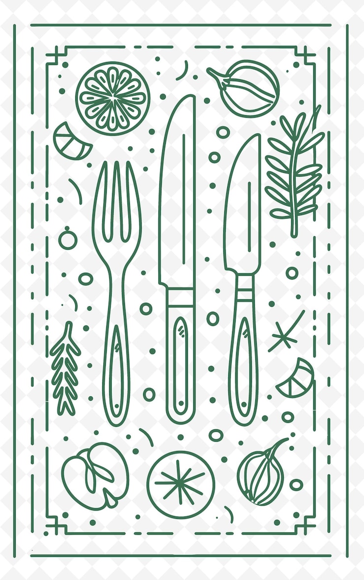 PSD diseño de tarjetas postales de comida png con marco lúdico diseño de estilo decoración artes de contorno escribido decorativo