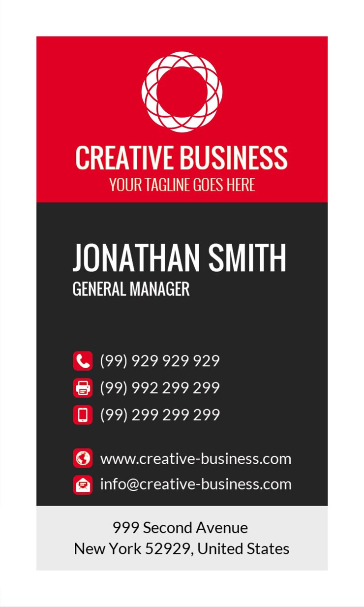 PSD diseño de tarjetas de visita para el gerente general jonathan smith