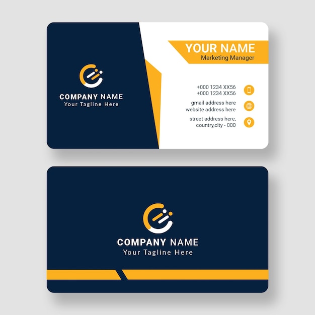 Diseño de tarjetas de visita para el gerente de marketing