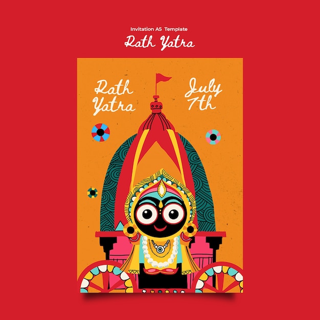 PSD diseño del templo de rath yatra