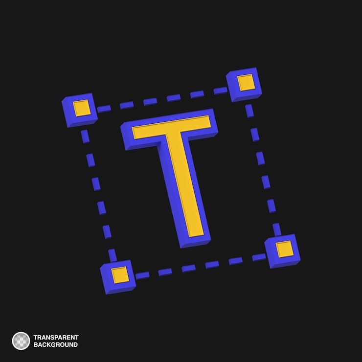 PSD diseño de texto 3d con un esquema de colores azul y amarillo