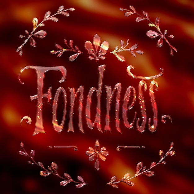 Diseño de texto 3D en fondo metálico Líquido deslumbrante con apariencia de fluido rojo espinal Fondo