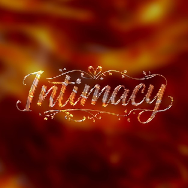 Diseño de texto 3D en fondo metálico líquido deslumbrante con fuego ópalo naranja apariencia fluida fondo