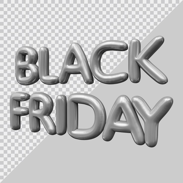 PSD diseño de texto de venta de viernes negro con estilo moderno 3d
