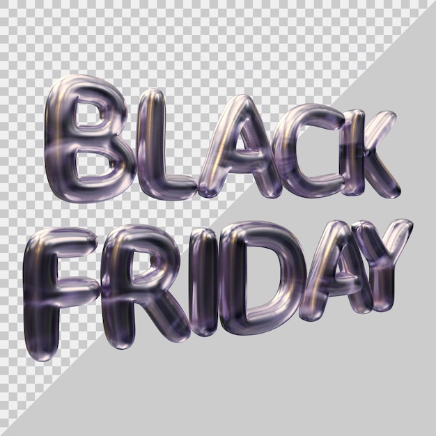 Diseño de texto de venta de viernes negro con estilo moderno 3d