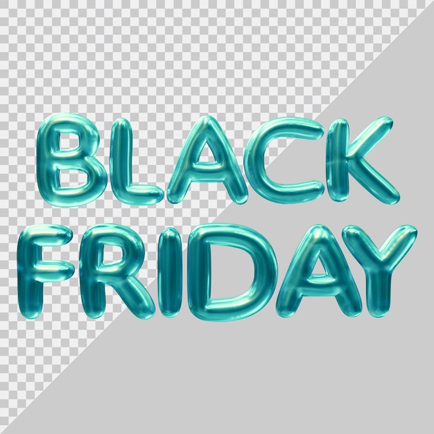 Diseño de texto de venta de viernes negro con estilo moderno 3d