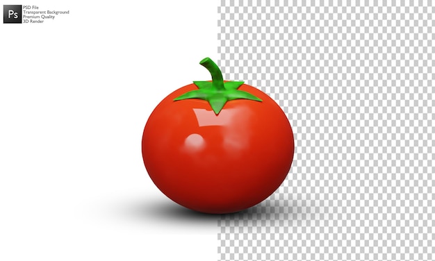 Diseño de tomate aislado 3D