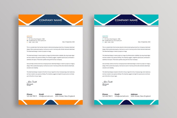 PSD diseño único membrete plantilla escuela colegio concepto
