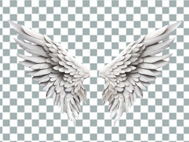 PSD diseño vectorial plano alas de ángel silueta png