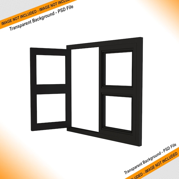 diseño de ventana 3d renderizado para necesidades de muebles