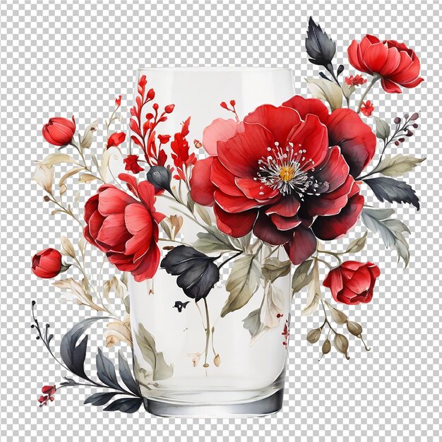 PSD diseño de vidrio de floral zalto dink