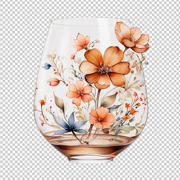 PSD diseño de vidrio de floral zalto dink