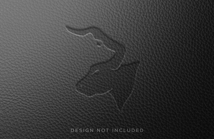 PSD diseño de vista frontal de maqueta de cuero prensado