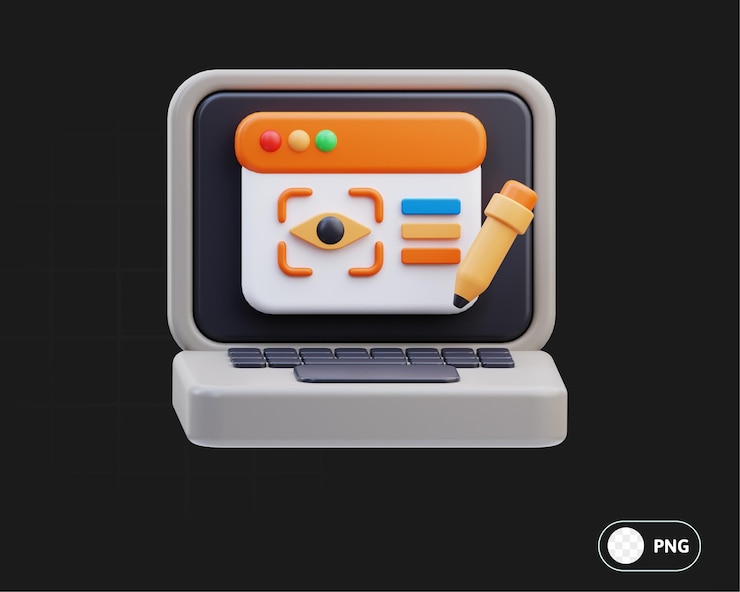 PSD diseño visual ilustración 3d