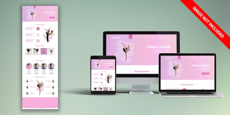 PSD diseño web de dance studio psd