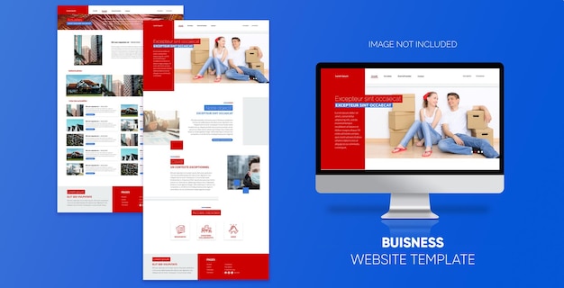Diseño web para tu negocio PSD gratuito