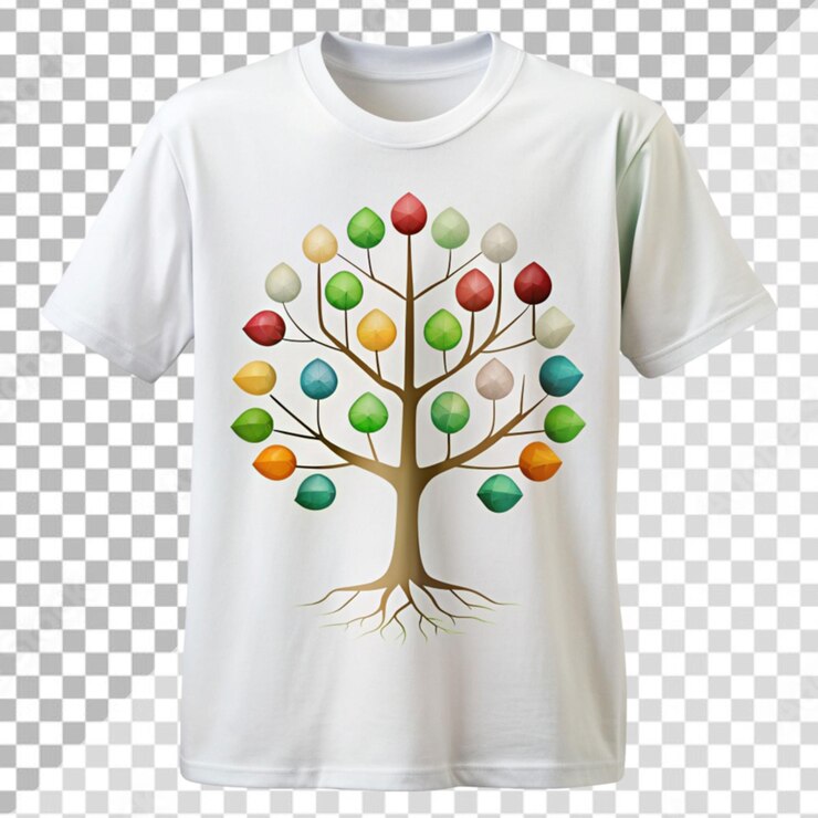 PSD diseños de camisetas de árbol genealógico en fondo transparente
