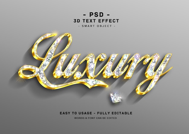 Diseños efecto de estilo de texto de metal 3d