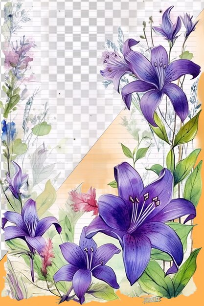 Diseños florales elegantes png