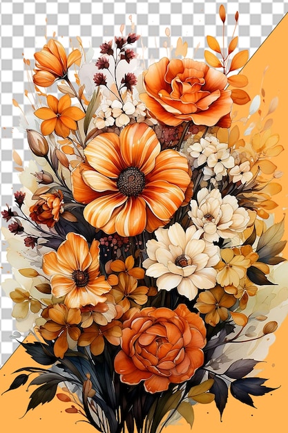 Diseños florales elegantes png