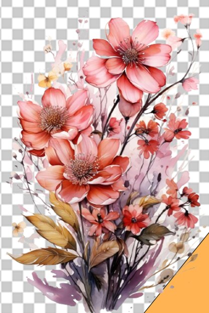 PSD diseños florales elegantes png