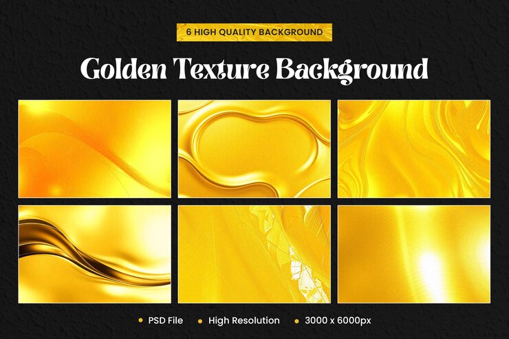 Diseños de textura de fondo dorado PSD