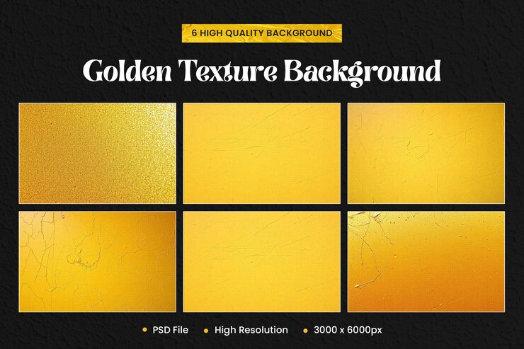 Diseños de textura de fondo dorado PSD