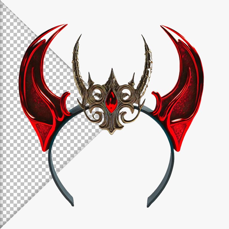 PSD disfraz tiara carnaval diablo