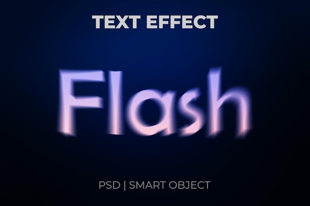 PSD disolución de efecto de texto psd de desenfoque de flash