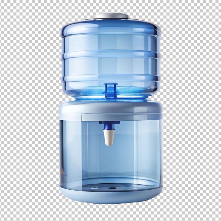 PSD un dispensador de agua con una tapa azul y una tapa clara