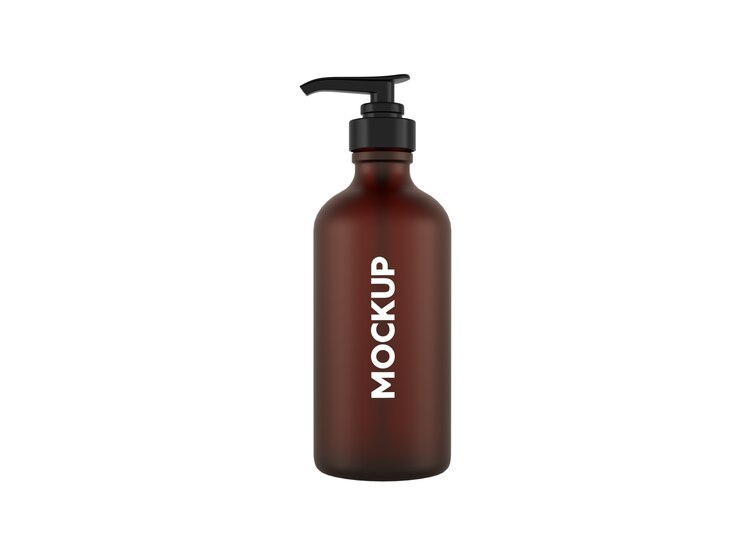 Dispenser di sapone su sfondo bianco mock up design