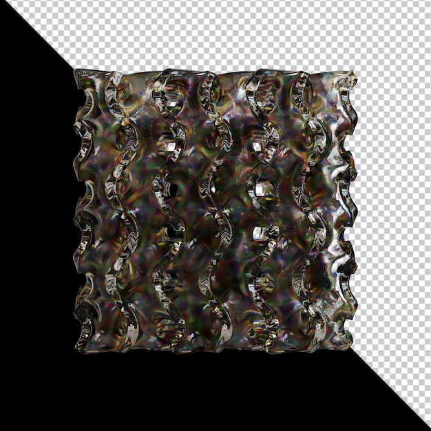 Dispersion Glass Abstract Shape Illustrazione 3D con colori vivaci