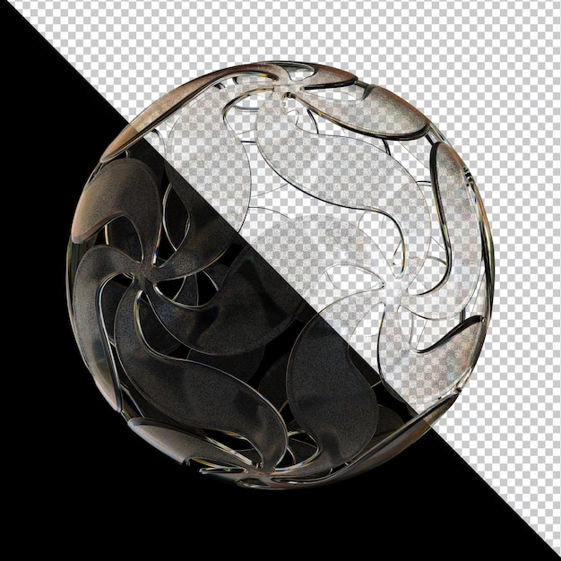 Dispersion Glass Abstract Shape Illustrazione 3D con colori vivaci