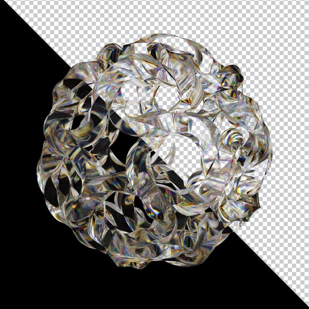 PSD dispersionsglas abstrakte form 3d-illustration mit lebhaften farben