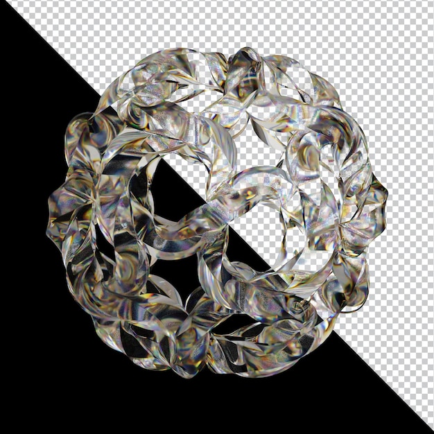Dispersionsglas abstrakte Form 3D-Illustration mit lebhaften Farben