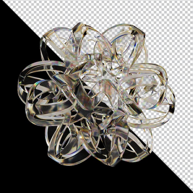 Dispersionsglas abstrakte Form 3D-Illustration mit lebhaften Farben