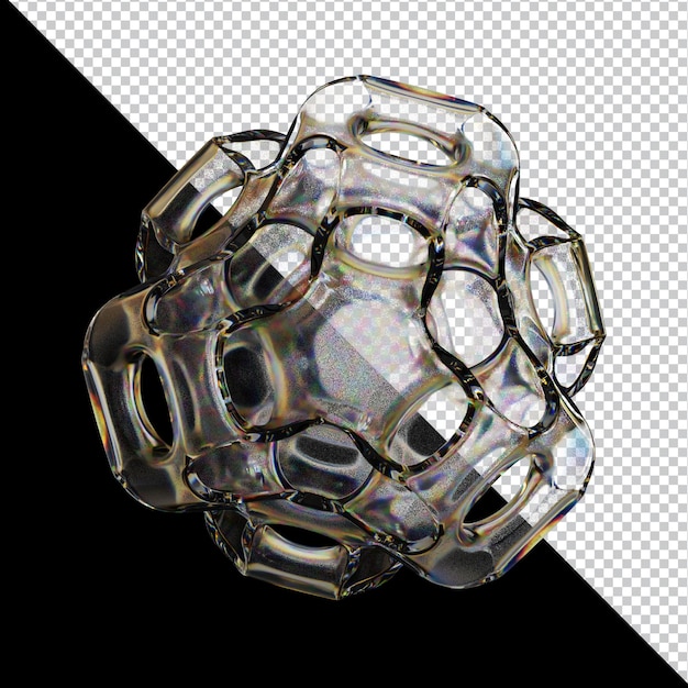 Dispersionsglas abstrakte Form 3D-Illustration mit lebhaften Farben